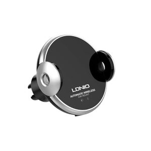 LDNIO MA02 Car Wireless Charger Mount - 15W Fast Charging Adjustable Phone Holder with Type-C Stand for Vehicles