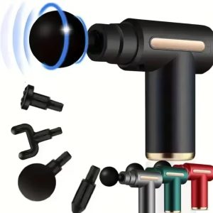 Mini LED Percussion Massage Gun - USB Deep Tissue Therapy for Neck Back & Body Portable Muscle Recovery Tool with 3 Speeds