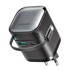 JOYROOM TCL02 65W Gan Charger with Retractable USB-C Cable USB Type-C Port Wall Charger EU Plug