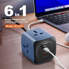 LDNIO SC3319 65W 6 in 1 Power Socket Cube 2500W Outlets